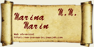 Marina Marin vizit kartica
